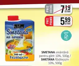 CBA SMETANA smântână pentru gătit 10% Ofertă