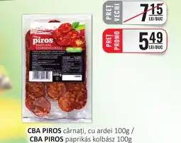 CBA CBA PIROS cârnați, cu ardei Ofertă