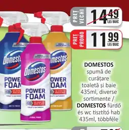 CBA DOMESTOS spumă de curăţare toaletă şi baie Ofertă