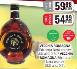 CBA VECCHIA ROMAGNA Etichetta Nera brandy 38% alc. Ofertă