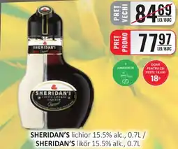 CBA SHERIDAN'S lichior 15.5% alc. Ofertă