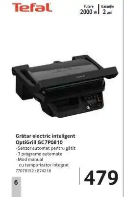 Selgros Grătar electric inteligent OptiGrill GC7P0810 Ofertă
