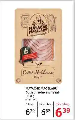Selgros MATACHE MĂCELARU’ Cotlet haiducesc feliat Ofertă