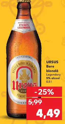 Kaufland URSUS Bere blondă Legendary Ofertă