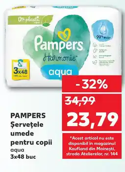Kaufland PAMPERS Şerveţele umede pentru copii Ofertă