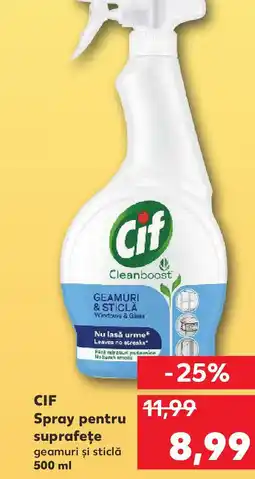 Kaufland CIF Spray pentru suprafeţe geamuri şi sticlă Ofertă