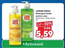 Kaufland LEMON FRESH Detergent lichid pentru vase Ofertă