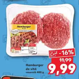 Kaufland Hamburger de vită Ofertă