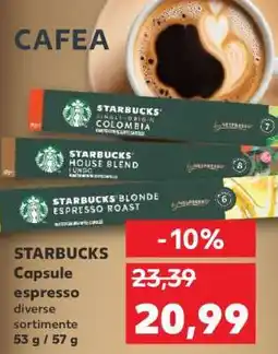 Kaufland STARBUCKS Capsule espresso Ofertă