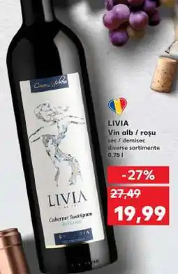 Kaufland LIVIA Vin alb / roșu Ofertă