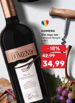 Kaufland DOMENII Vin roșu sec Ofertă