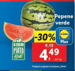 Lidl Pepene verde Ofertă
