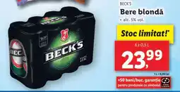 Lidl BECK‘S Bere blondă Ofertă