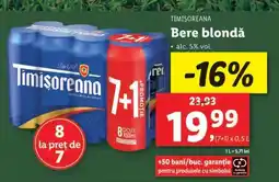 Lidl TIMIŞOREANA Bere blondă Ofertă