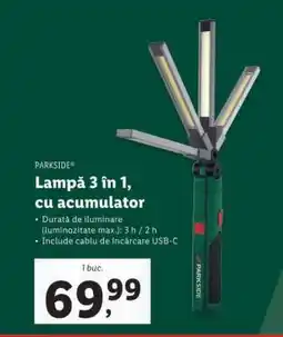 Lidl Lampă 3 în 1, cu acumulator Ofertă