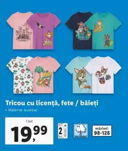 Lidl Tricou cu licență, fete / băieți Ofertă