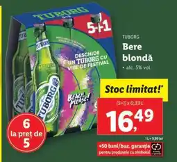 Lidl TUBORG Bere blondă Ofertă
