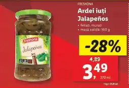Lidl Freshona Ardei iuți Jalapeños Ofertă
