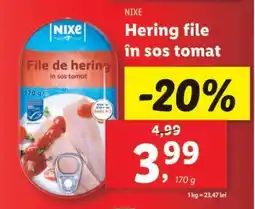 Lidl NIXE Hering file în sos tomat Ofertă