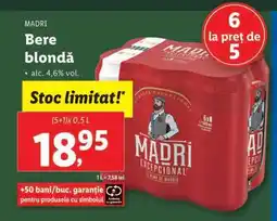Lidl MADRI Bere blondă Ofertă