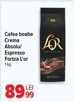 Carrefour Cafea boabe Crema Absolu/Espresso Fortza L’or Ofertă