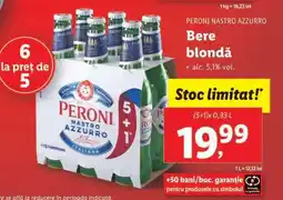 Lidl PERONI NASTRO AZZURRO Bere blondă Ofertă