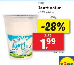 Lidl Pilos Iaurt natur Ofertă