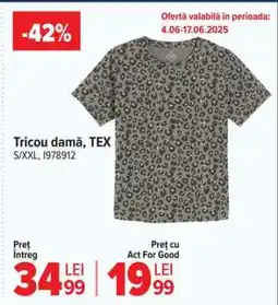 Carrefour Tricou damă, TEX Ofertă