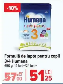 Carrefour Formulă de lapte pentru copii 3/4 Humana Ofertă