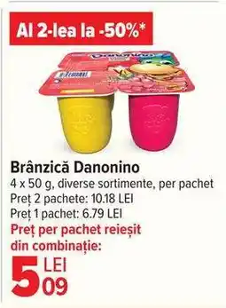 Carrefour Brânzică Danonino Ofertă