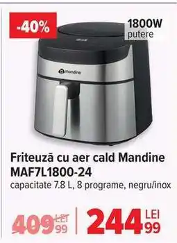 Carrefour Friteuză cu aer cald Mandine MAF7L1800-24 Ofertă