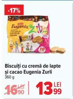 Carrefour Biscuiți cu cremă de lapte și cacao Eugenia Zurli Ofertă