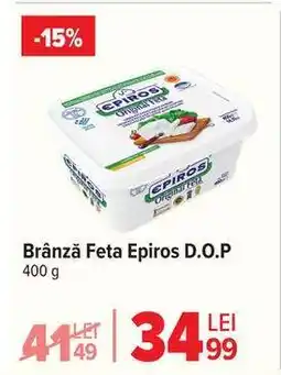 Carrefour Brânză Feta Epiros D.O.P Ofertă