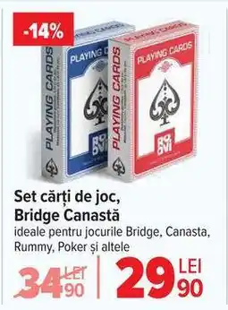 Carrefour Set cărți de joc, Bridge Canastă Ofertă