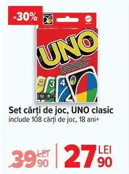 Carrefour Set cărți de joc, UNO clasic Ofertă