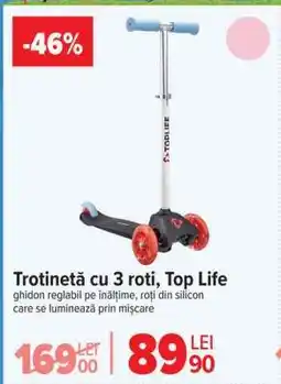 Carrefour Trotinetă cu 3 roți, Top Life Ofertă