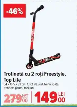 Carrefour Trotinetă cu 2 roți Freestyle, Top Life Ofertă