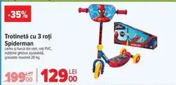 Carrefour Trotinetă cu 3 roți Spiderman Ofertă