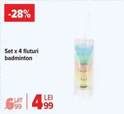 Carrefour Set x 4 fluturi badminton Ofertă
