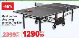 Carrefour Masă pentru ping pong exterior, Top Life Ofertă