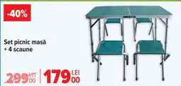 Carrefour Set picnic masă + 4 scaune Ofertă