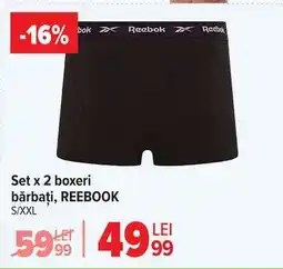 Carrefour Set x 2 boxeri bărbați, REEBOK Ofertă