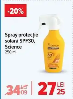 Carrefour Spray protecție solară SPF30, Science Ofertă