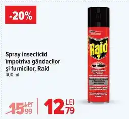 Carrefour Spray insecticid împotriva gândacilor și furnicilor, Raid Ofertă