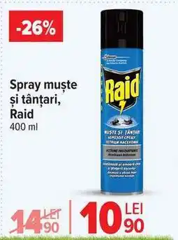 Carrefour Spray muște și țânțari, Raid Ofertă