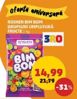 Penny Roshen Bim Bom Dropsuri Umplutură Fructe 1 kg Ofertă