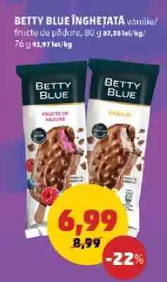 Penny BETTY BLUE ÎNGHEȚATĂ vanilie/fructe de pădure Ofertă