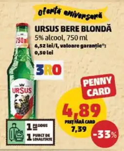 Penny URSUS Bere blondă Ofertă