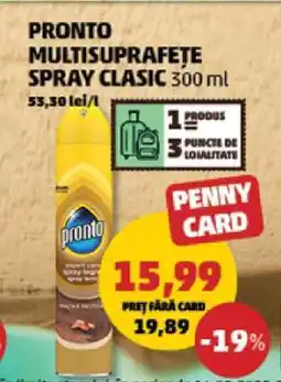 Penny PRONTO MULTISUPRAFEȚE SPRAY CLASIC 300 ml Ofertă