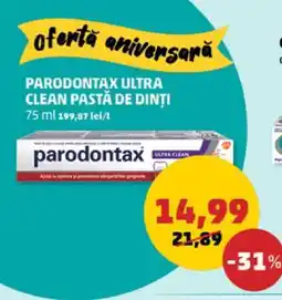 Penny Parodontax Ultra Clean Pastă de Dinți Ofertă